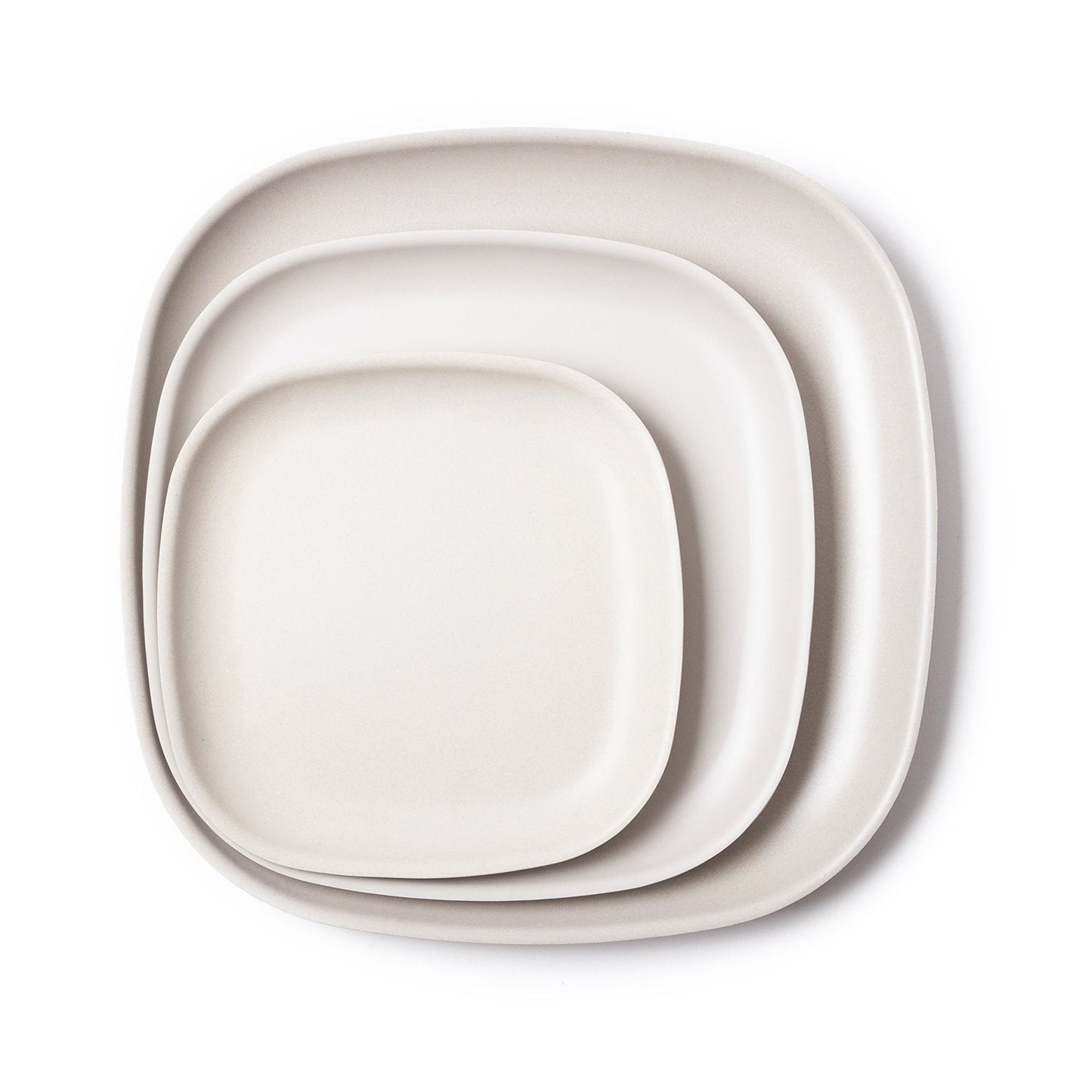 Bamboo Dinner Plate - 4 Piece Set - Stone