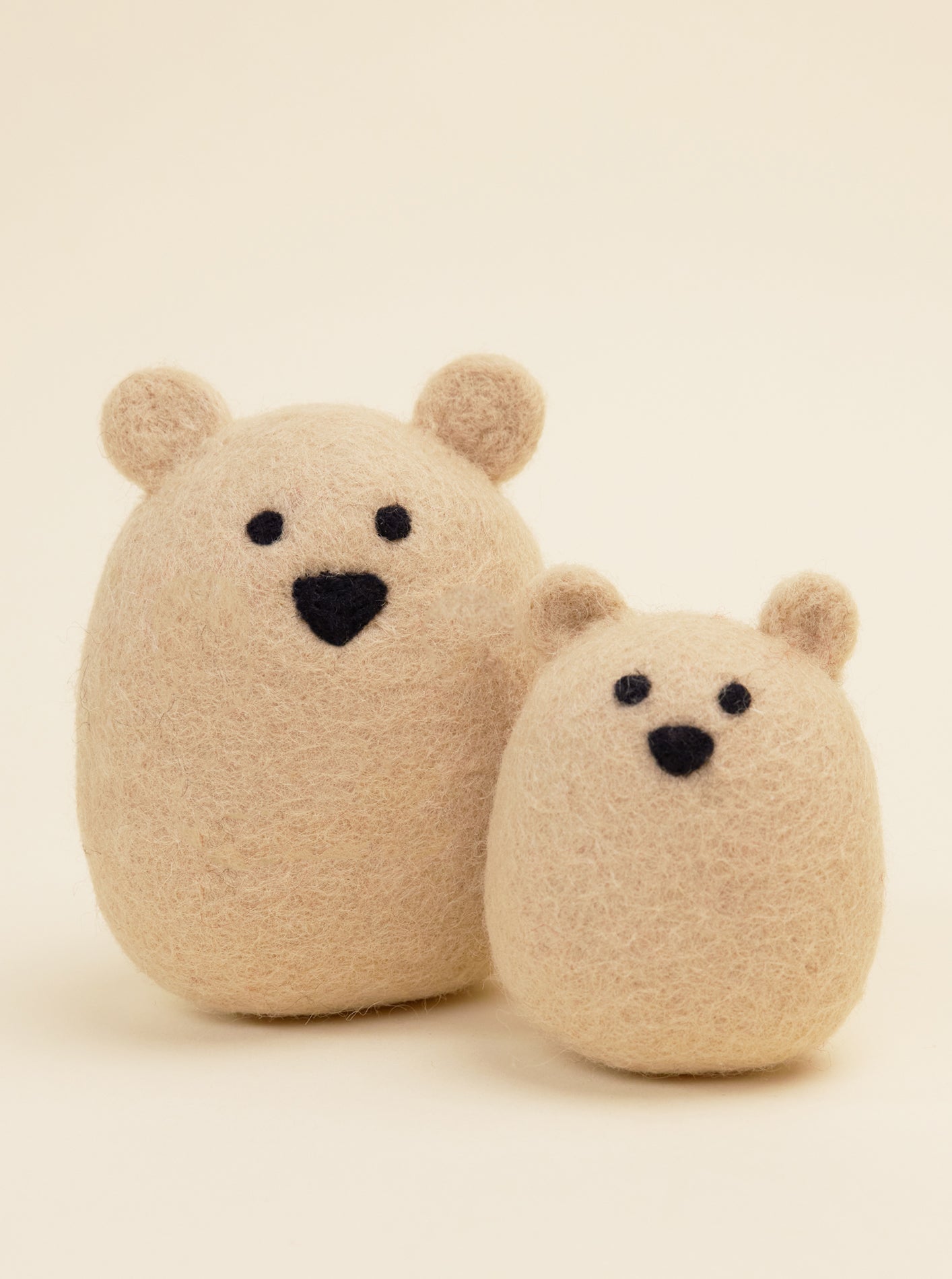POLAR BEAR WOOL DOG TOY