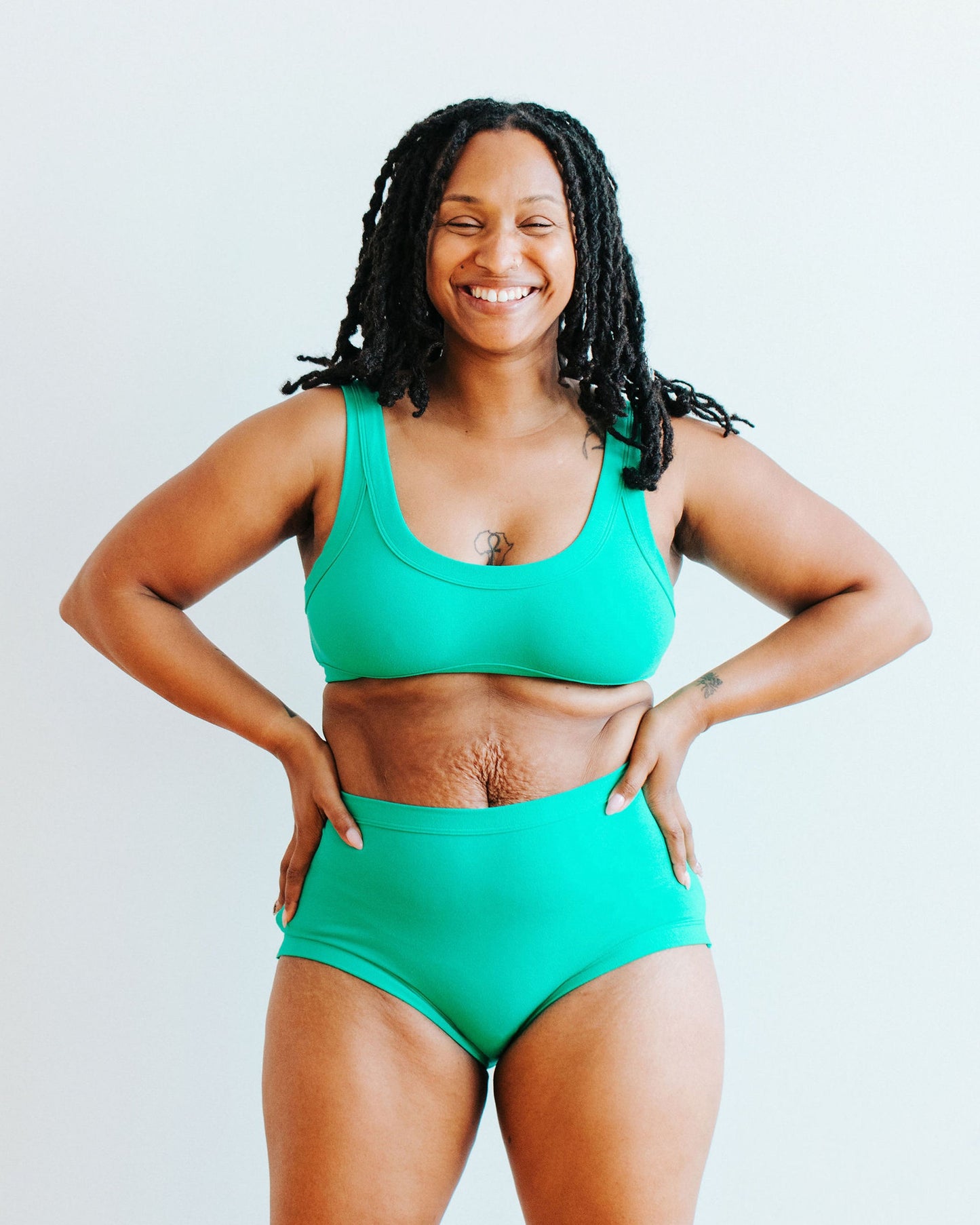 Bralette Peacock Green