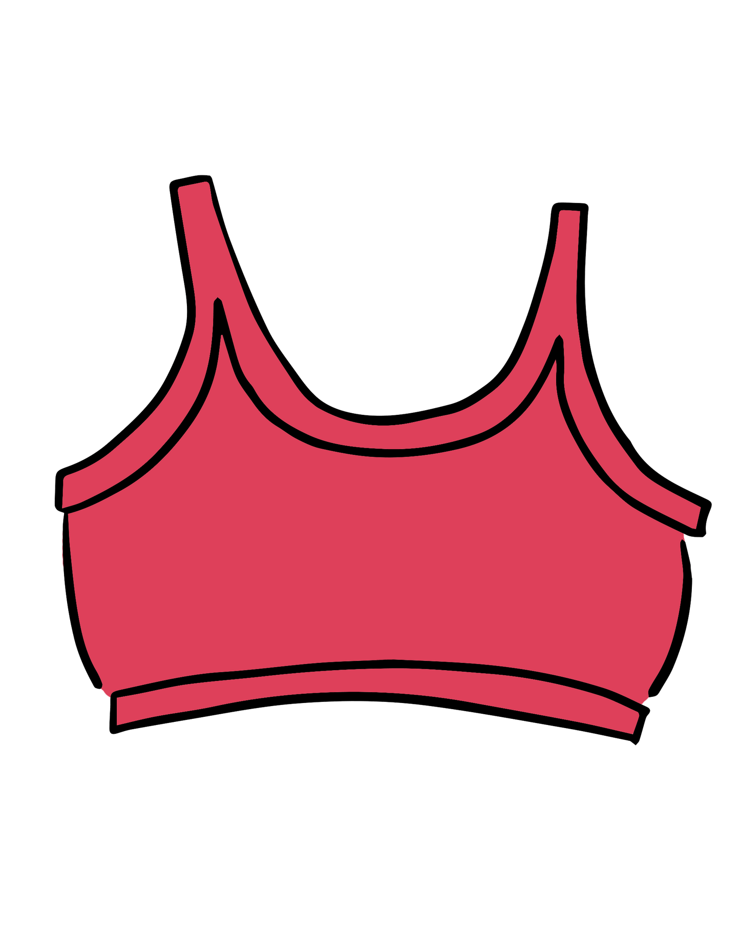 Longline Bra Pomegranate Punch