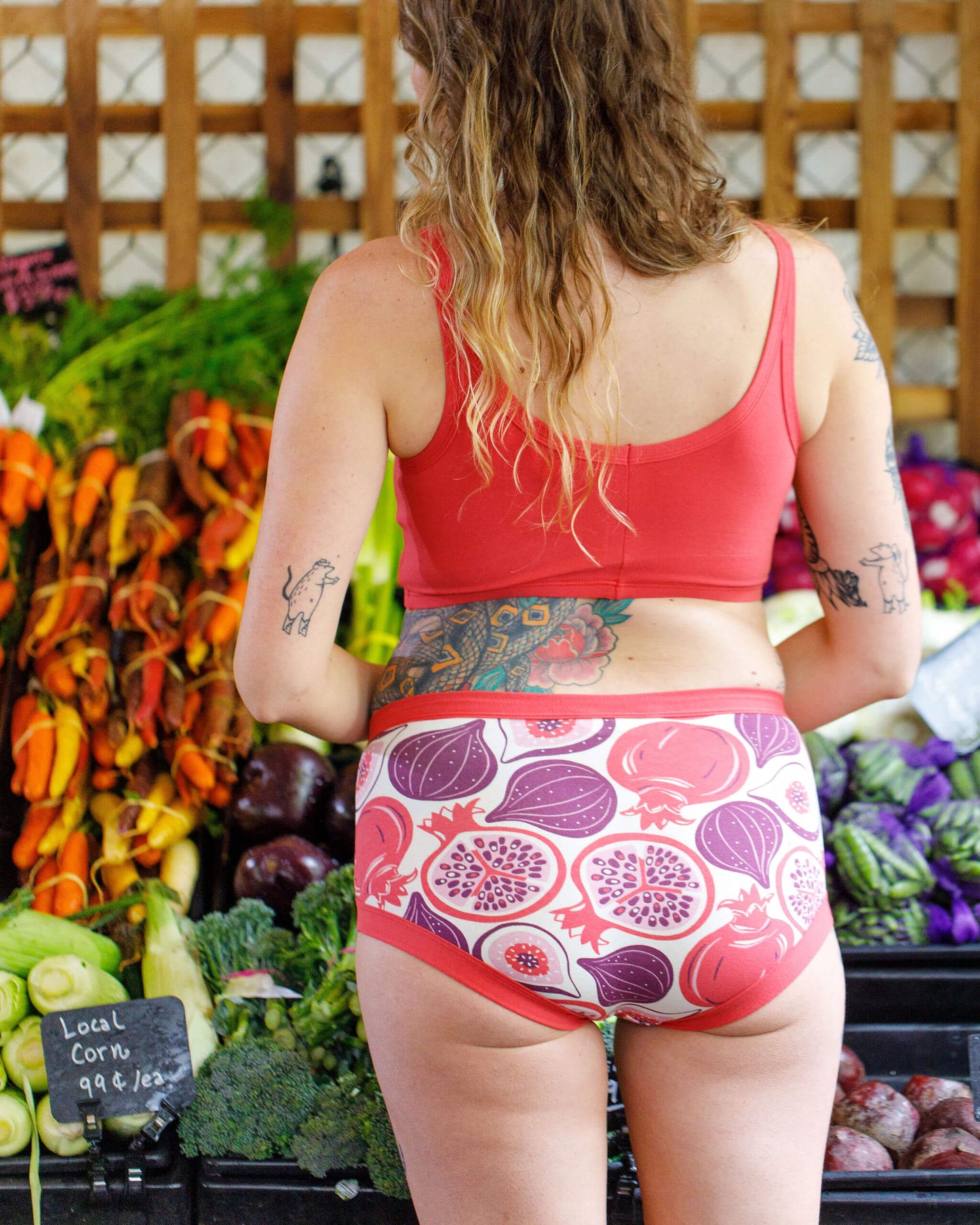 Longline Bra Pomegranate Punch
