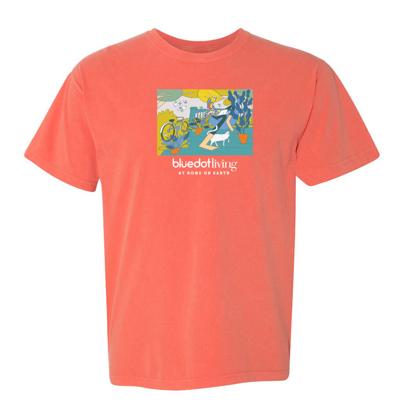 'Porch Cat' Comfort Colors Garment Dyed Heavyweight T-Shirt