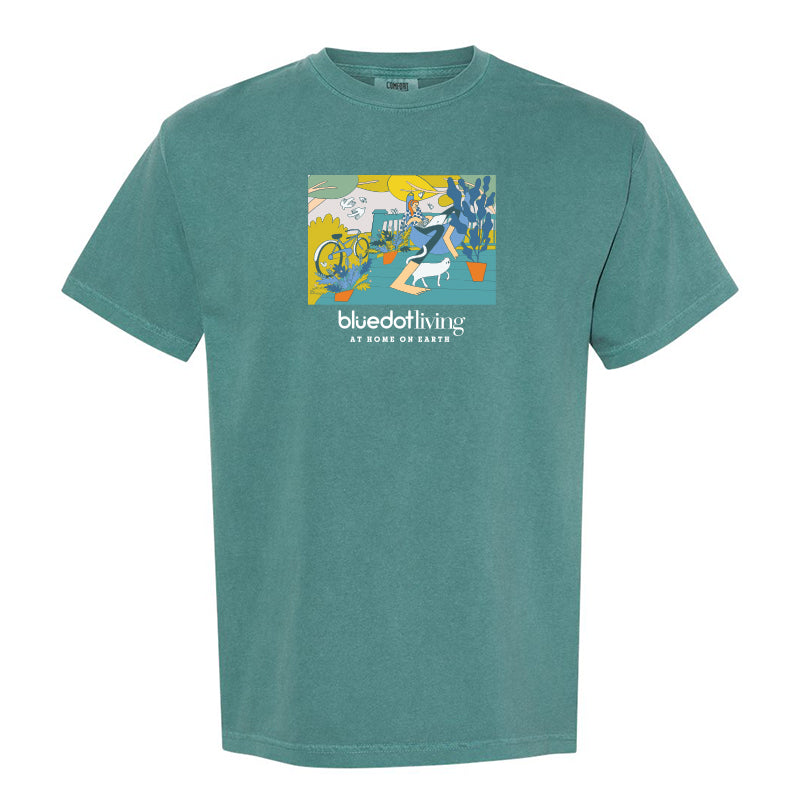 'Porch Cat' Comfort Colors Garment Dyed Heavyweight T-Shirt