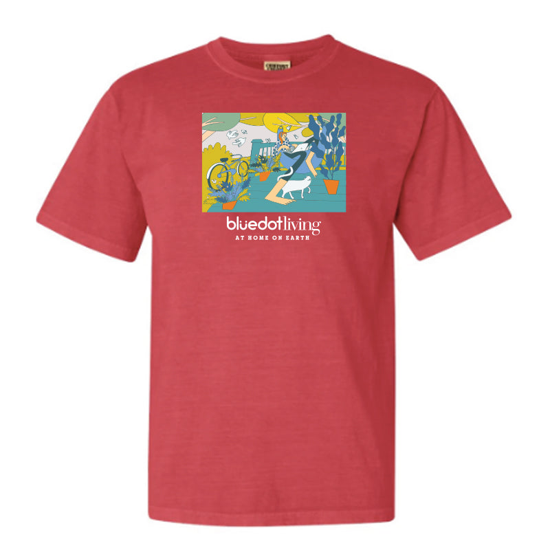 'Porch Cat' Comfort Colors Garment Dyed Heavyweight T-Shirt