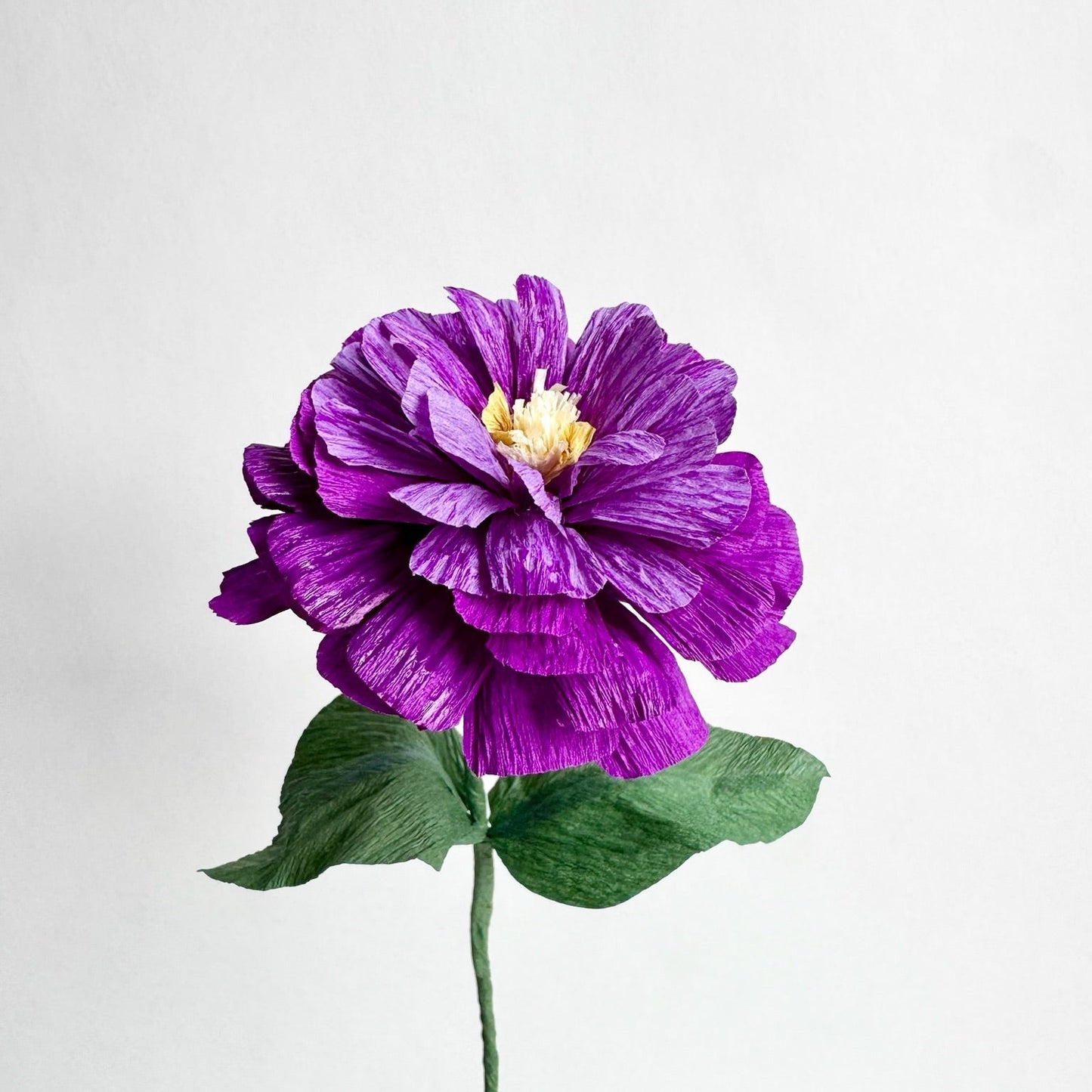 Zinnia Single Stem | Handcrafted Paper Flower