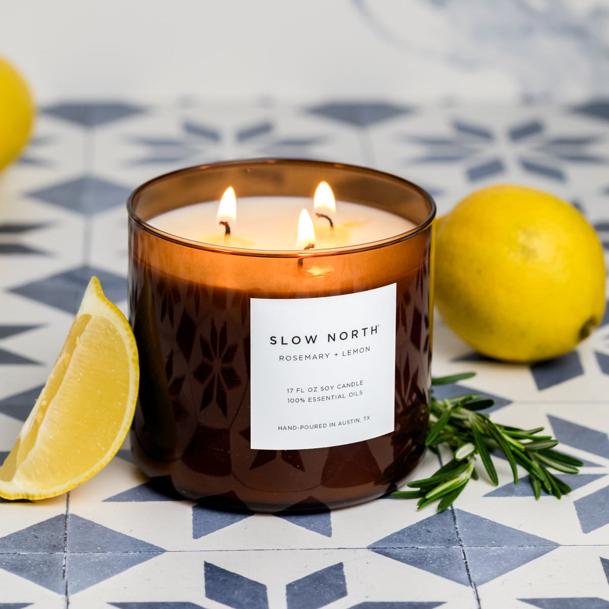 Rosemary + Lemon - Signature 3-Wick Candle