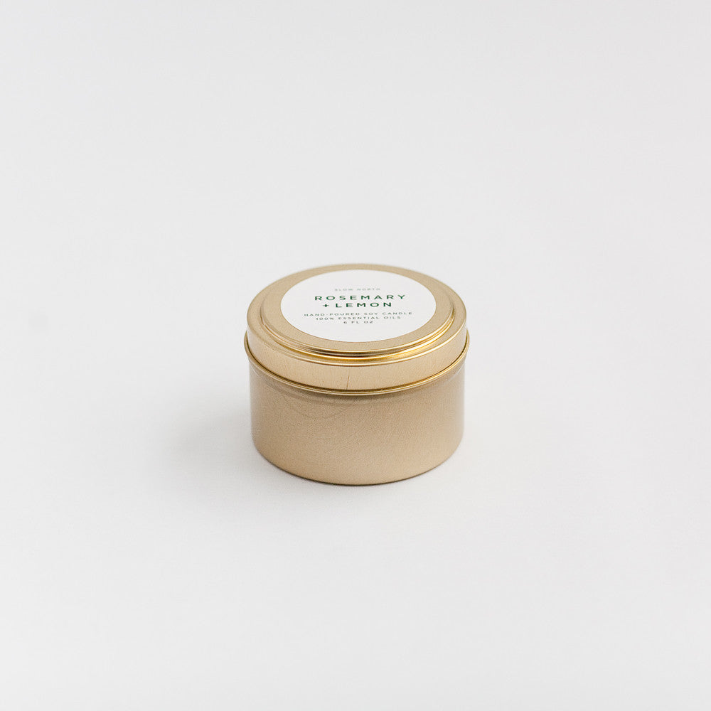 Rosemary + Lemon Travel Tin Candle