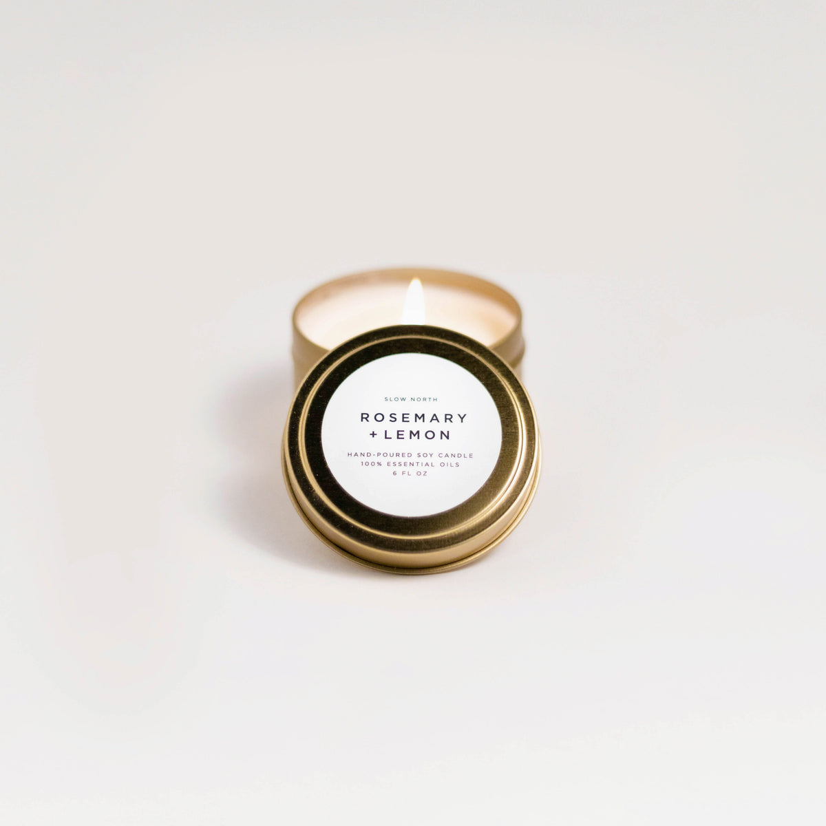 Rosemary + Lemon Travel Tin Candle