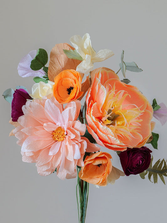 Pumpkin Spice Paper Flower Bouquet | Fall Decor