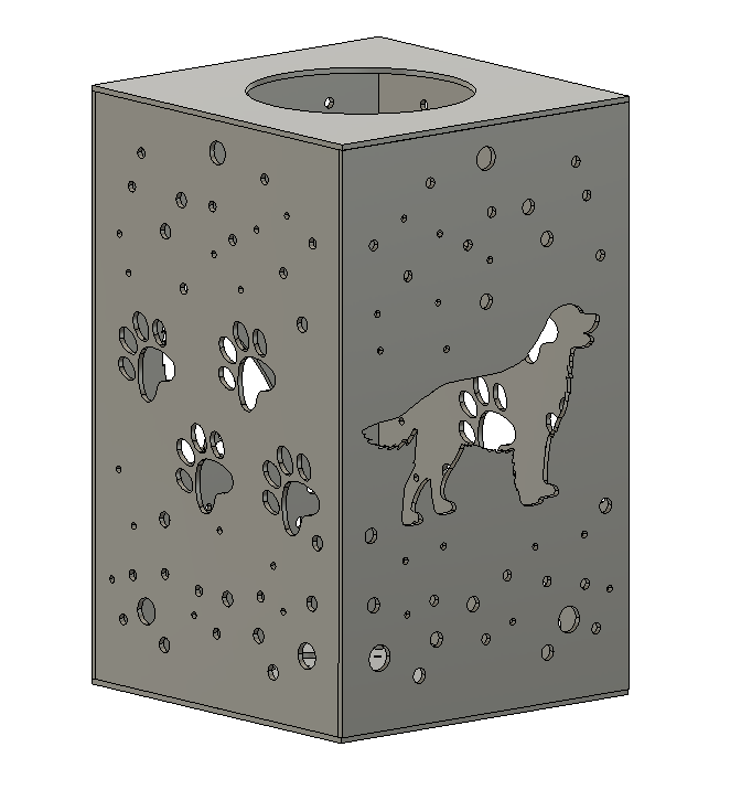 Hanging Steel Solar Puppy Cube | 6.5 in. | Pick a Breed