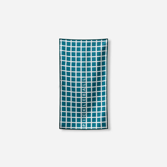 Pickleball Towel: Pickleball Net Teal Ocean