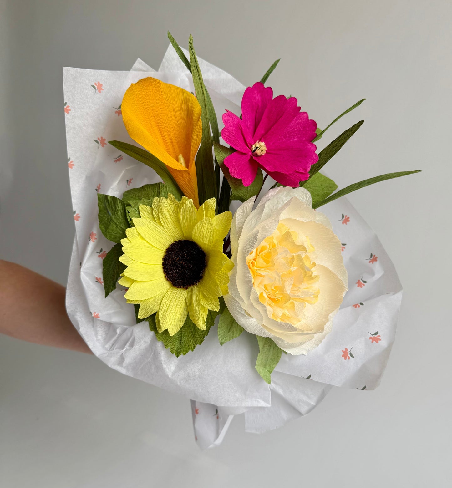 Soul Ties | Paper Peony, Calla Lily and Sunflower Bouquet