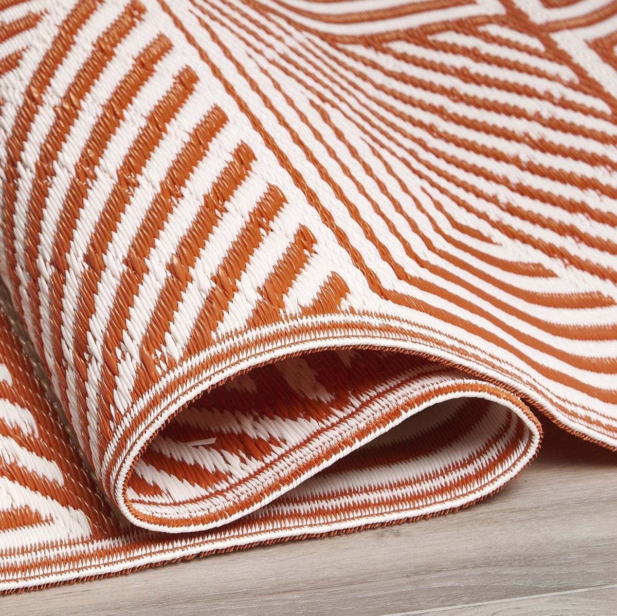 Tokyo - Burnt Orange Outdoor Rug for Patio