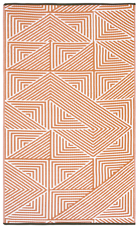 Tokyo - Burnt Orange Outdoor Rug for Patio