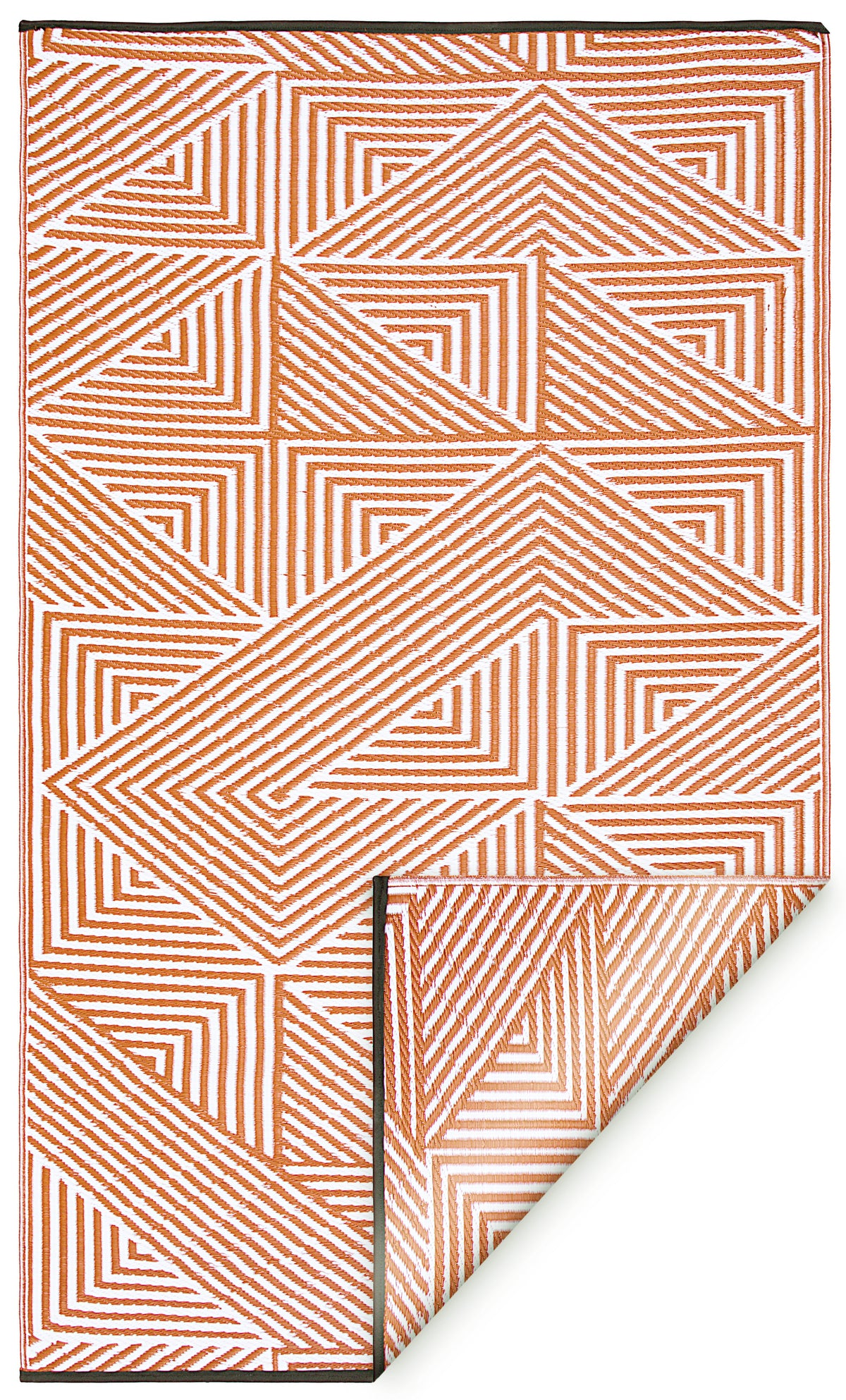 Tokyo - Burnt Orange Outdoor Rug for Patio