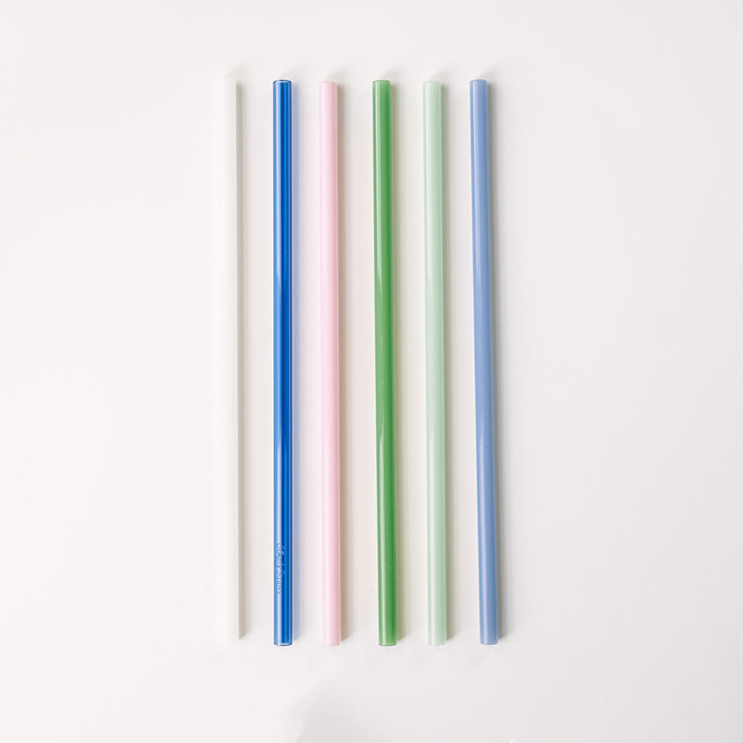 Tumbler 12" Glass Straw Set for Stanley, YETI & Owala - Cote d'Azur