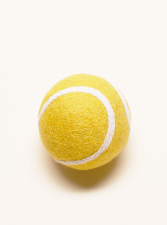 TENNIS BALL WOOL DOG TOY