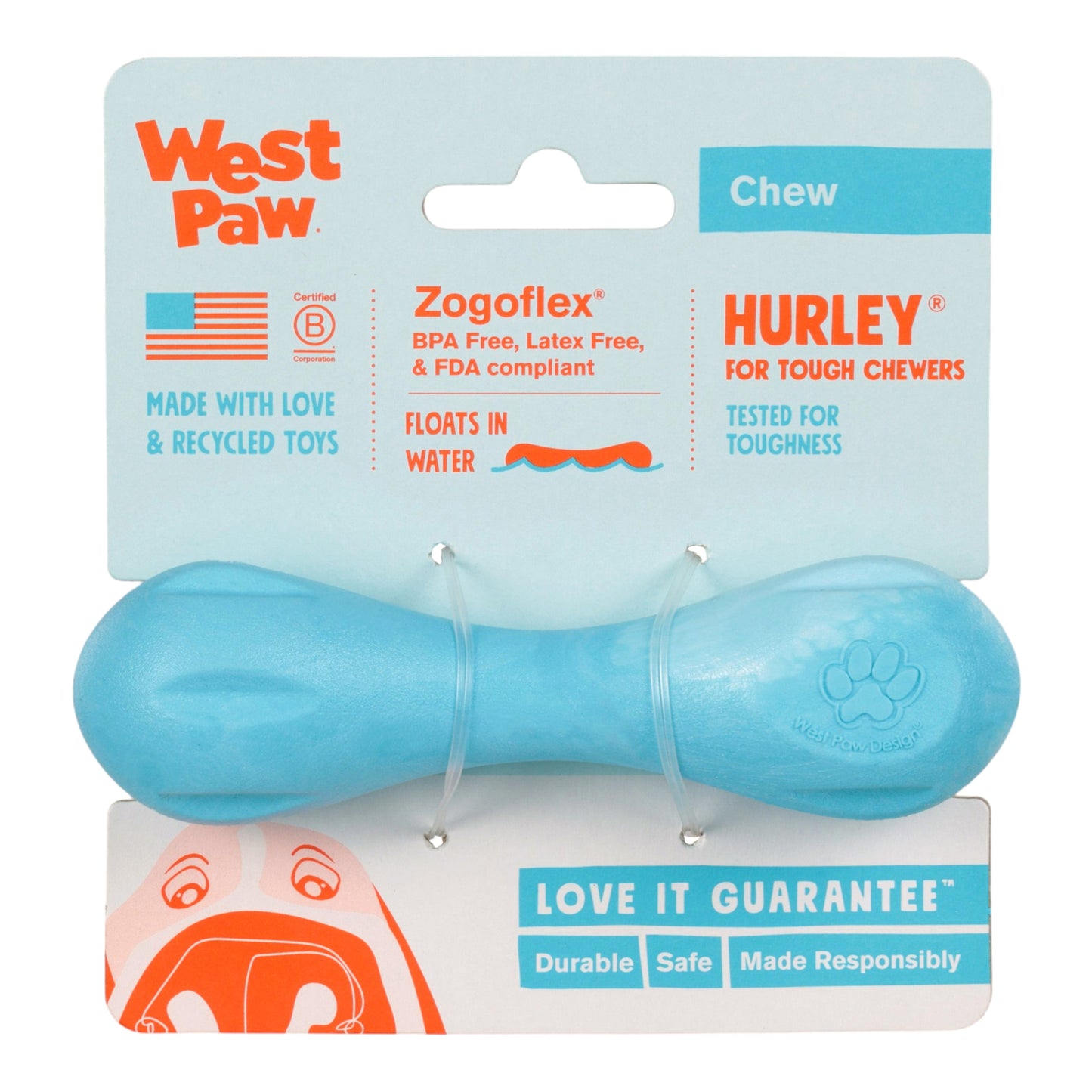 Hurley Aqua Swirl Dog Toy