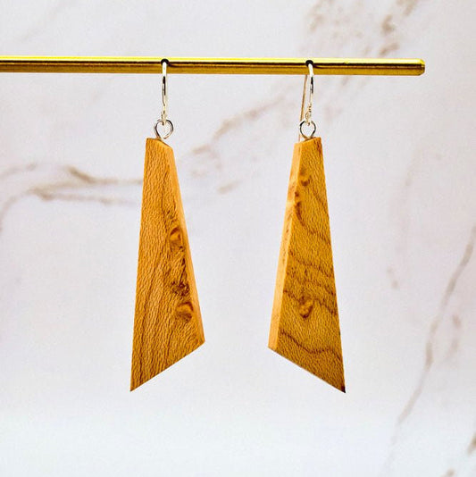 Ascent Geometric Wooden Earrings