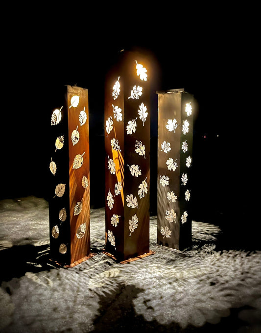 Autumn Glow Luminary Collection - Solar Pillars
