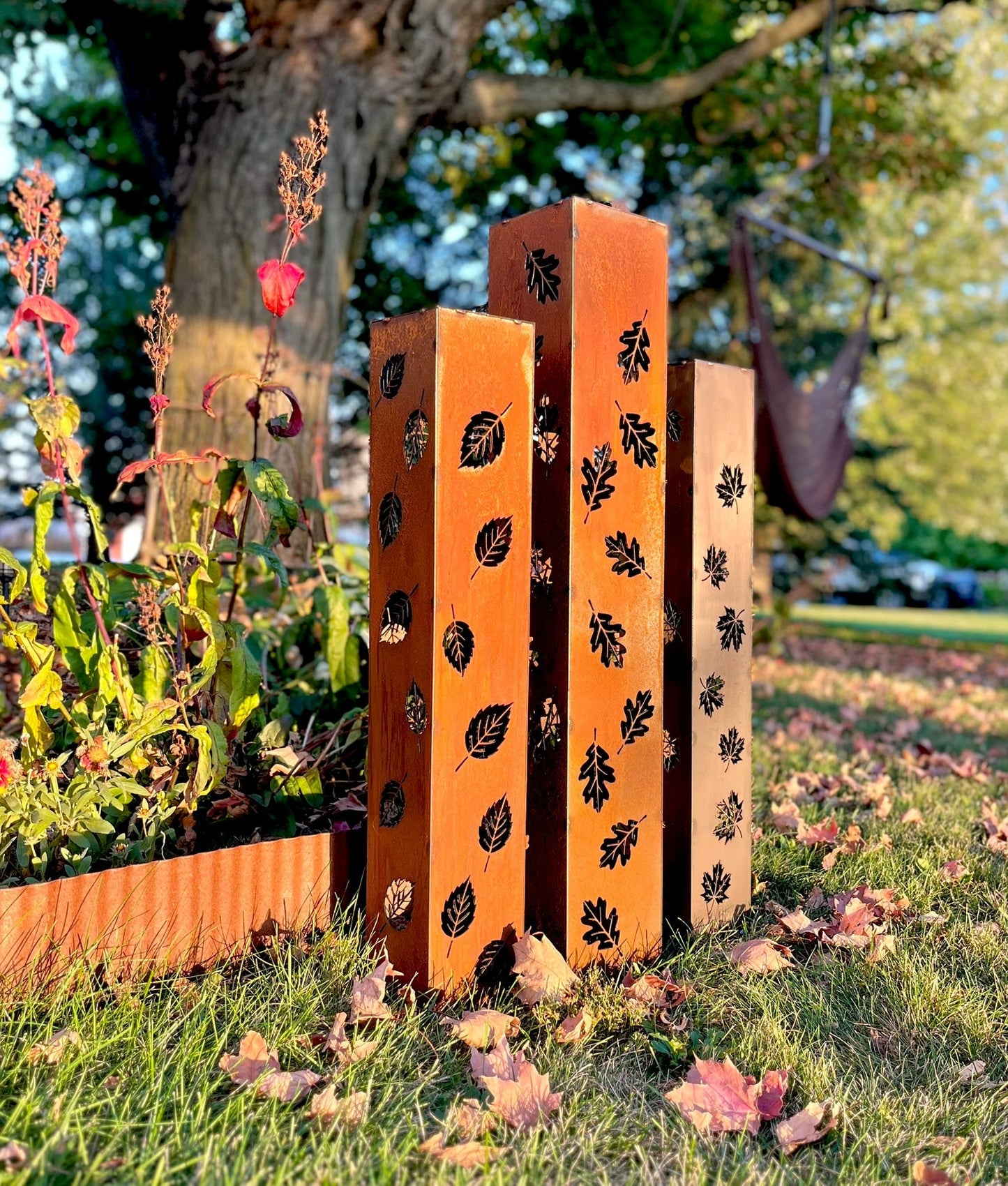 Autumn Glow Luminary Collection - Solar Pillars