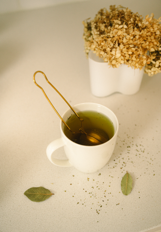 Stainless Steel Loose-Leaf Tea Strainer – Silver