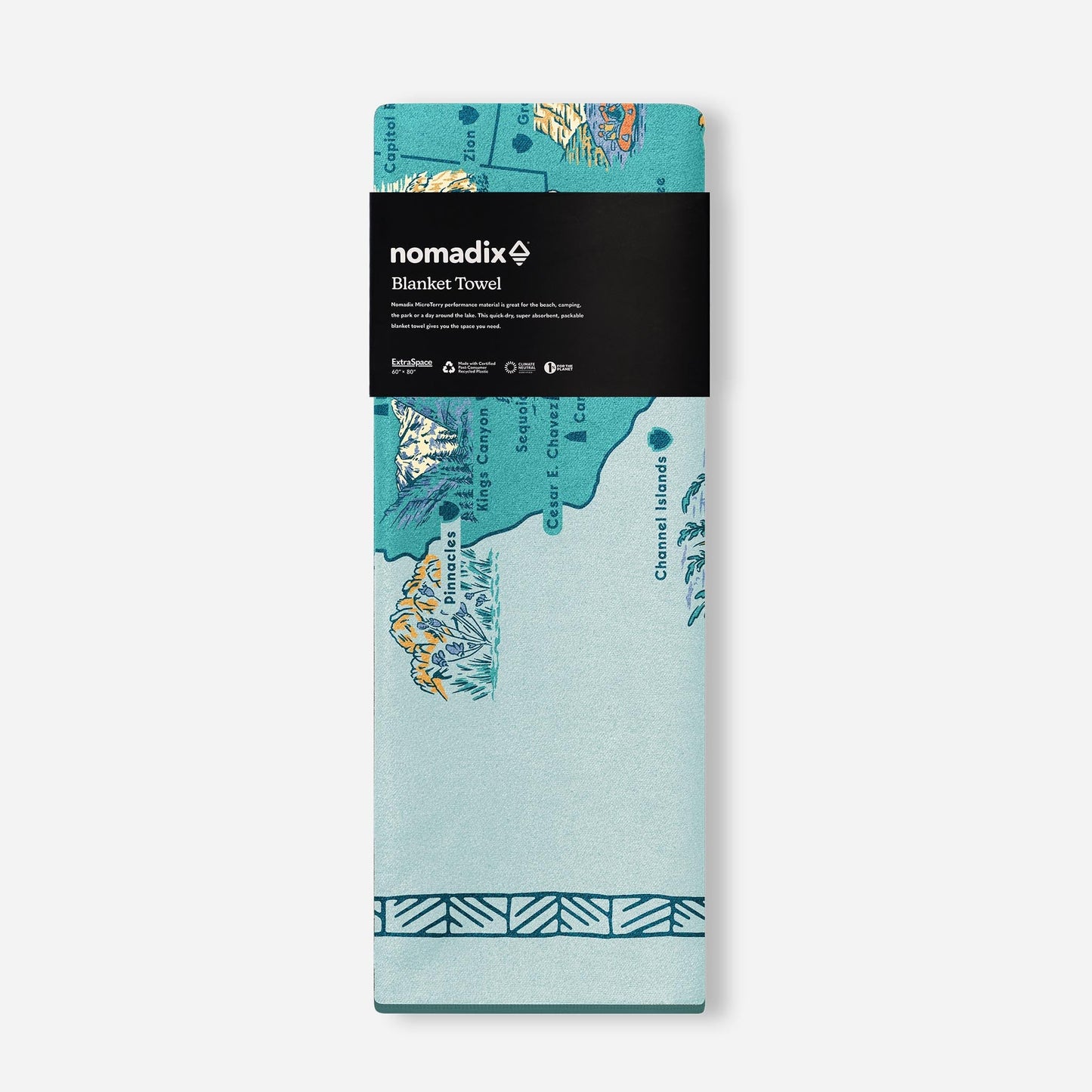Blanket Towel: National Parks and Monuments Map