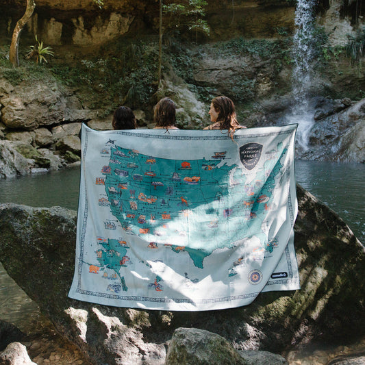 Blanket Towel: National Parks and Monuments Map