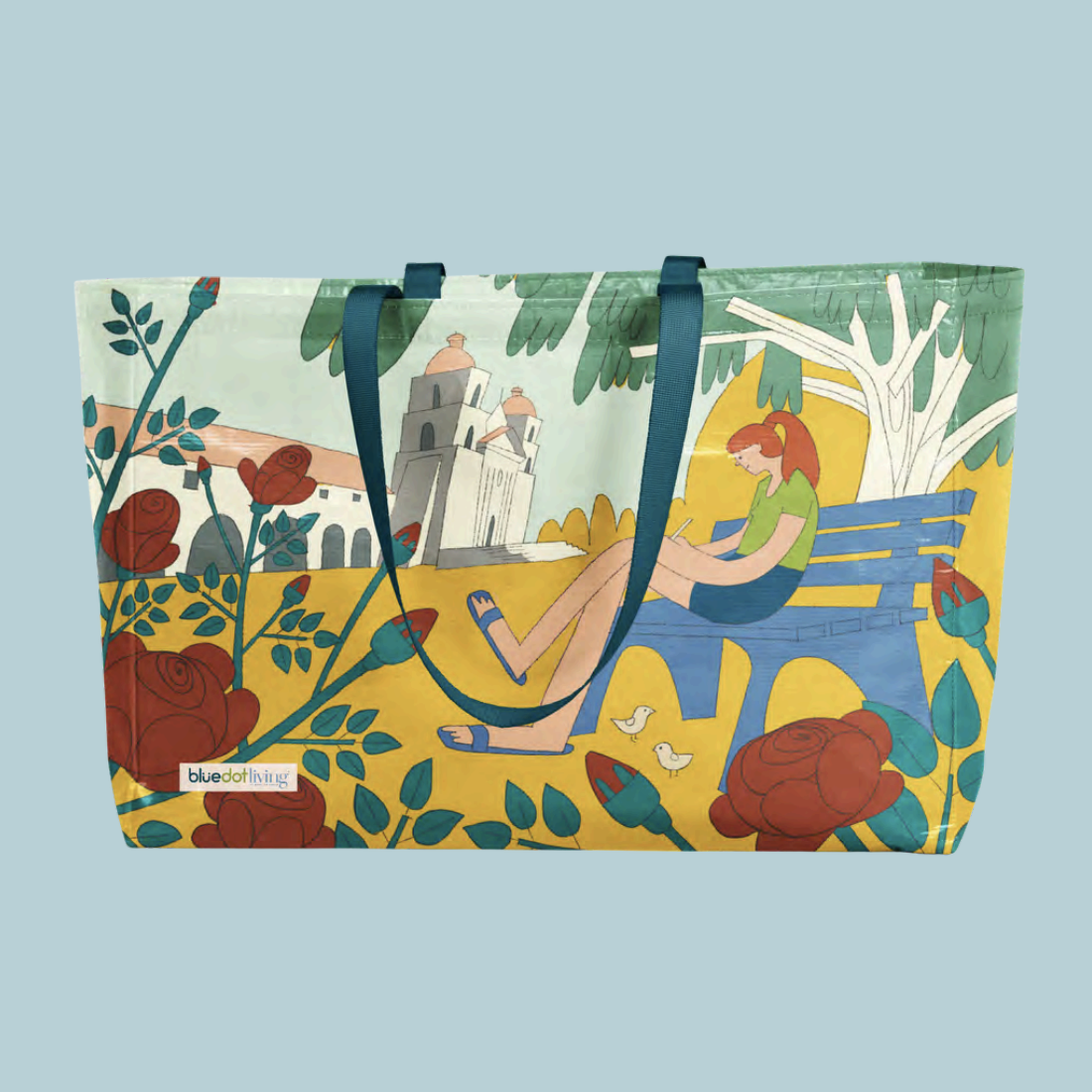 Santa Barbara Illustrated Oversized Tote