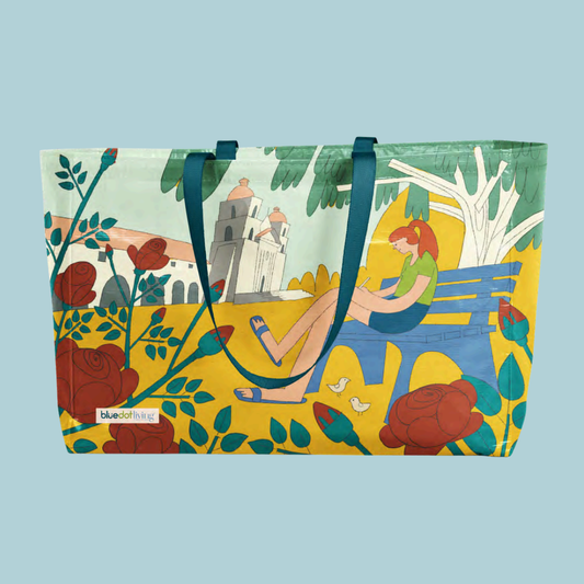 Santa Barbara Illustrated Oversized Tote