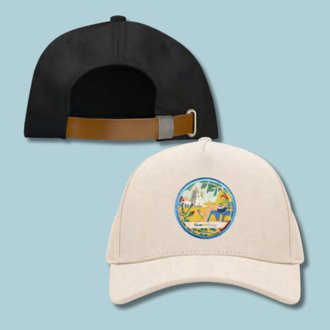 Cotton Cap with Vegan Leather Backstrap