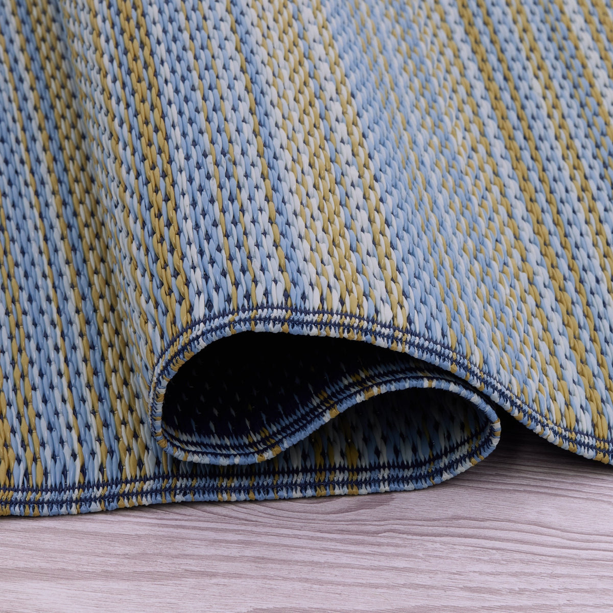 Cancun Shadow - Blue Outdoor Rug for Patio