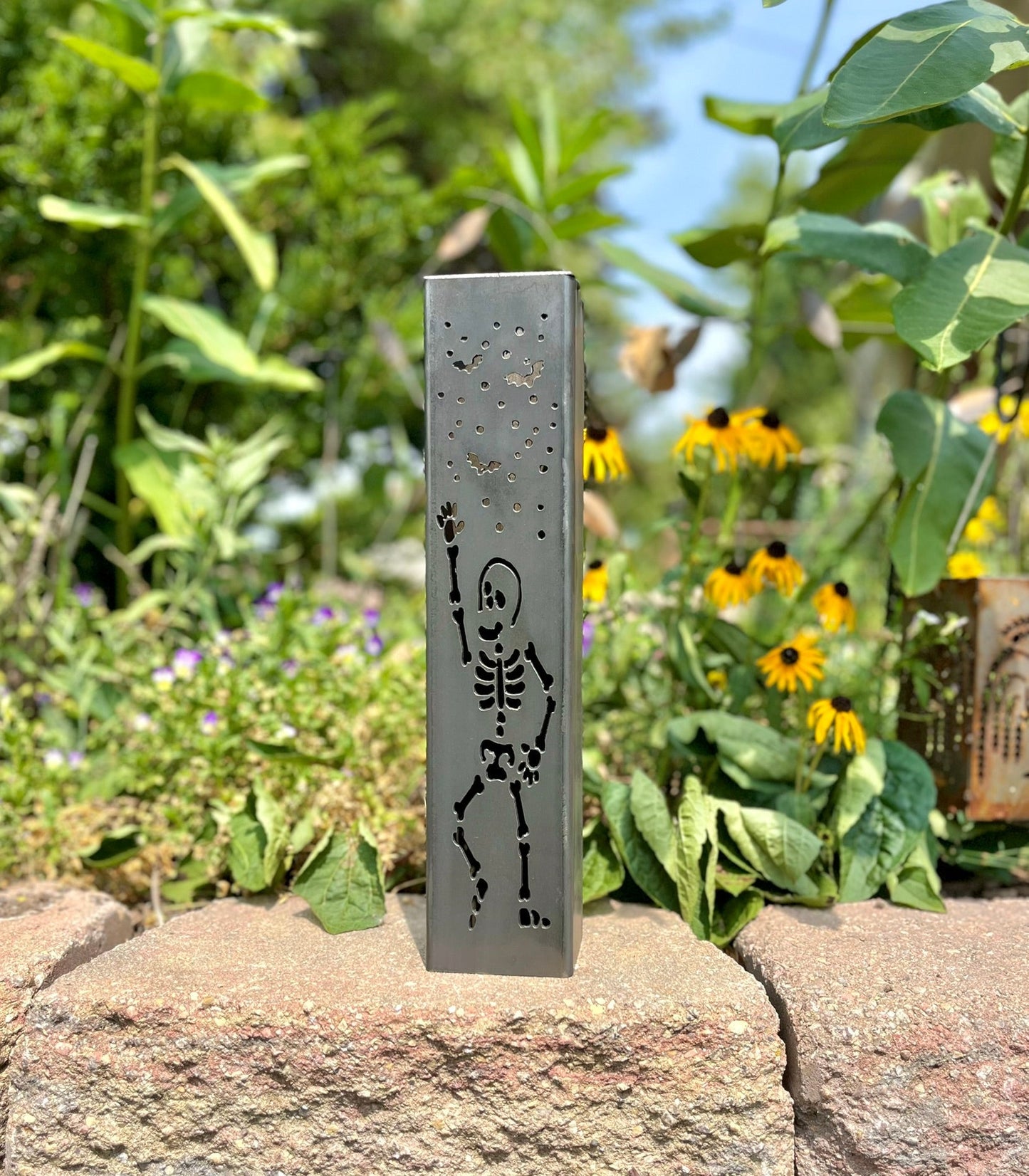 Dancing Bones Solar Tube Lights - Skeletons - Steel