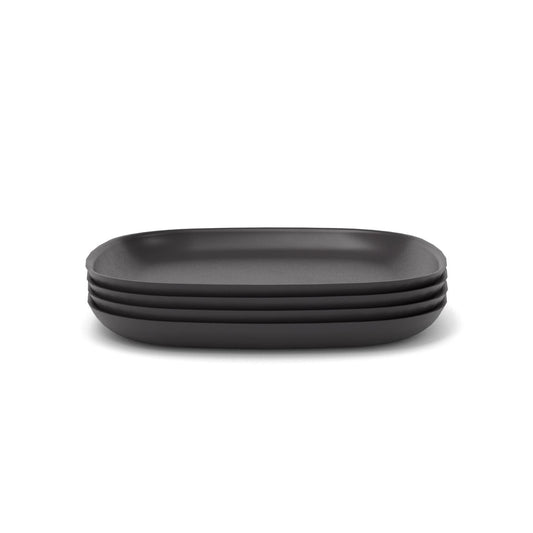 Bamboo Dinner Plate - 4 Piece Set - Black