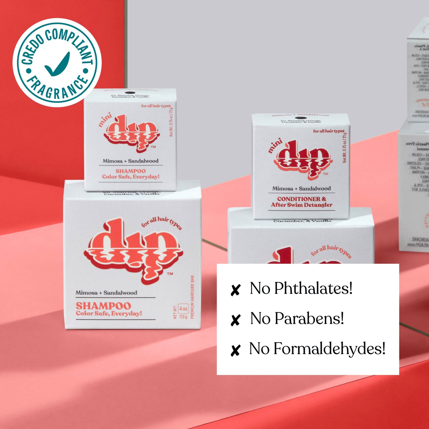 Mini Dip Color Safe Shampoo Bar for Every Day - Mimosa & Sandalwood