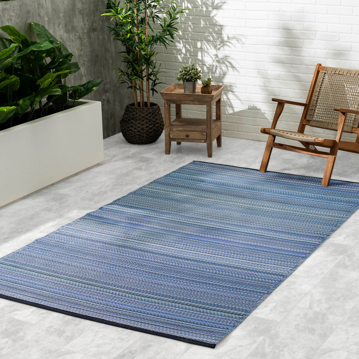 Cancun - Indigo Outdoor Rug for Patio