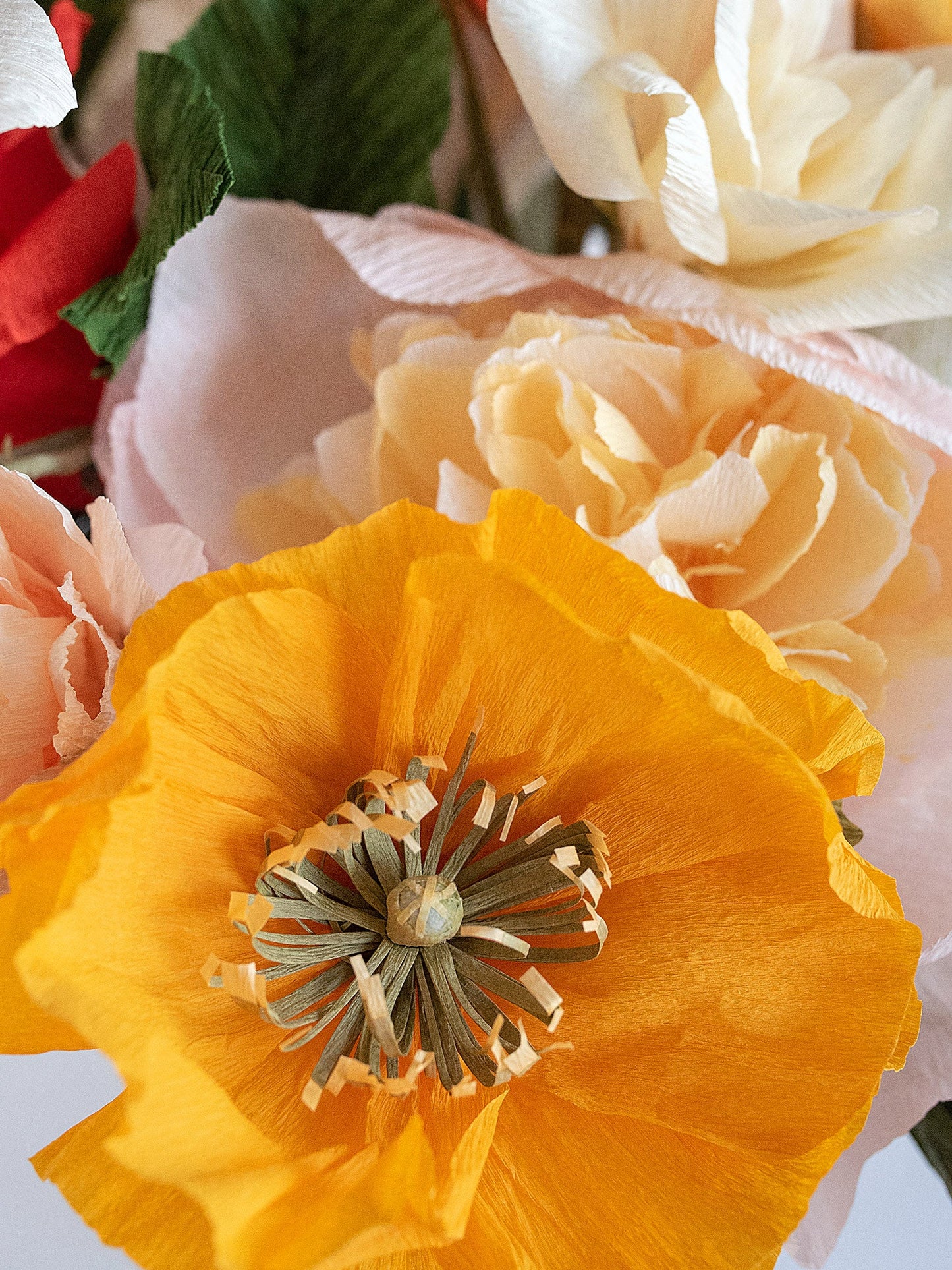 Crêpe Paper Suzette | Colorful Paper Flower Bouquet