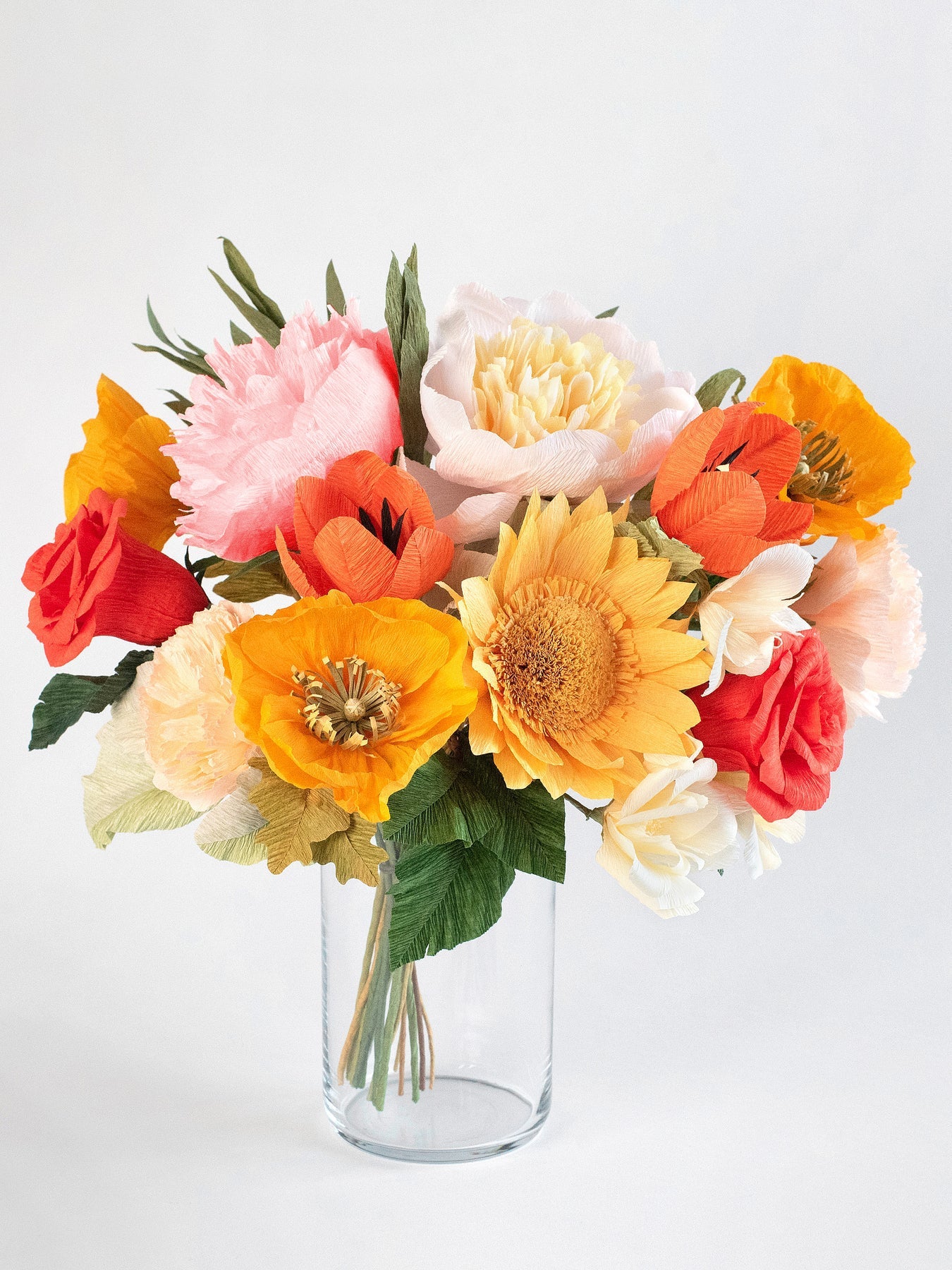 Crêpe Paper Suzette | Colorful Paper Flower Bouquet