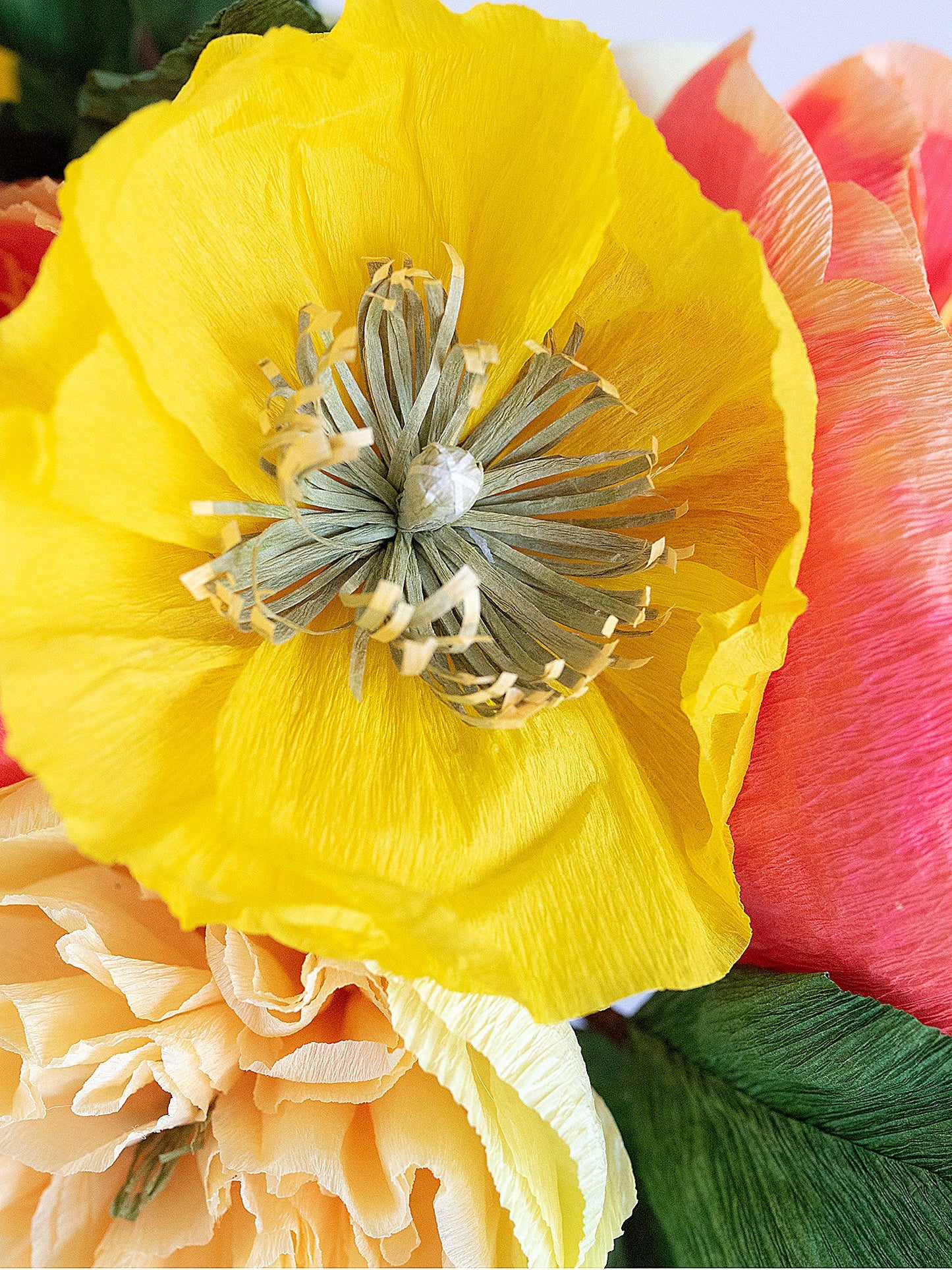 Coral Charmed, I'm Sure | Handcrafted Paper Peony Bouquet