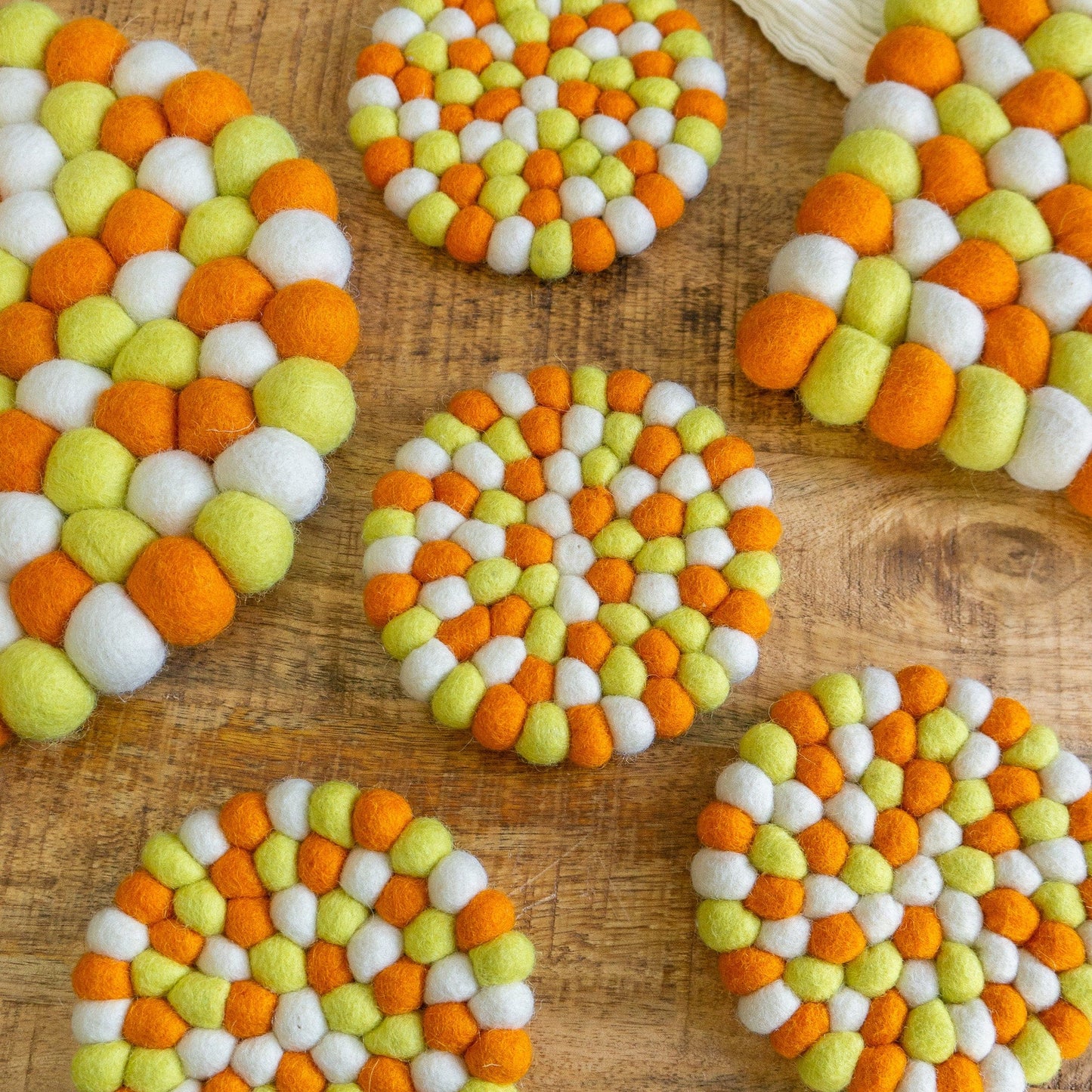 Candy Corn Eco Coasters/Trivets