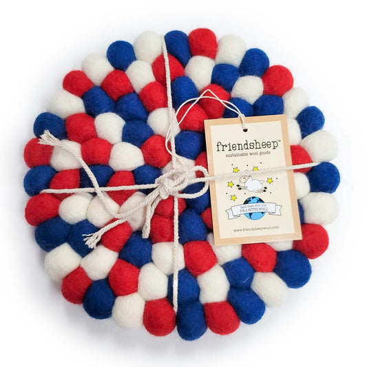 Red White and Blue Eco Coasters/Trivets