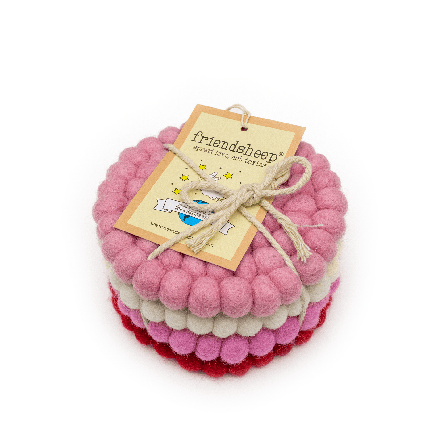 Pink Valentine's Eco Coasters