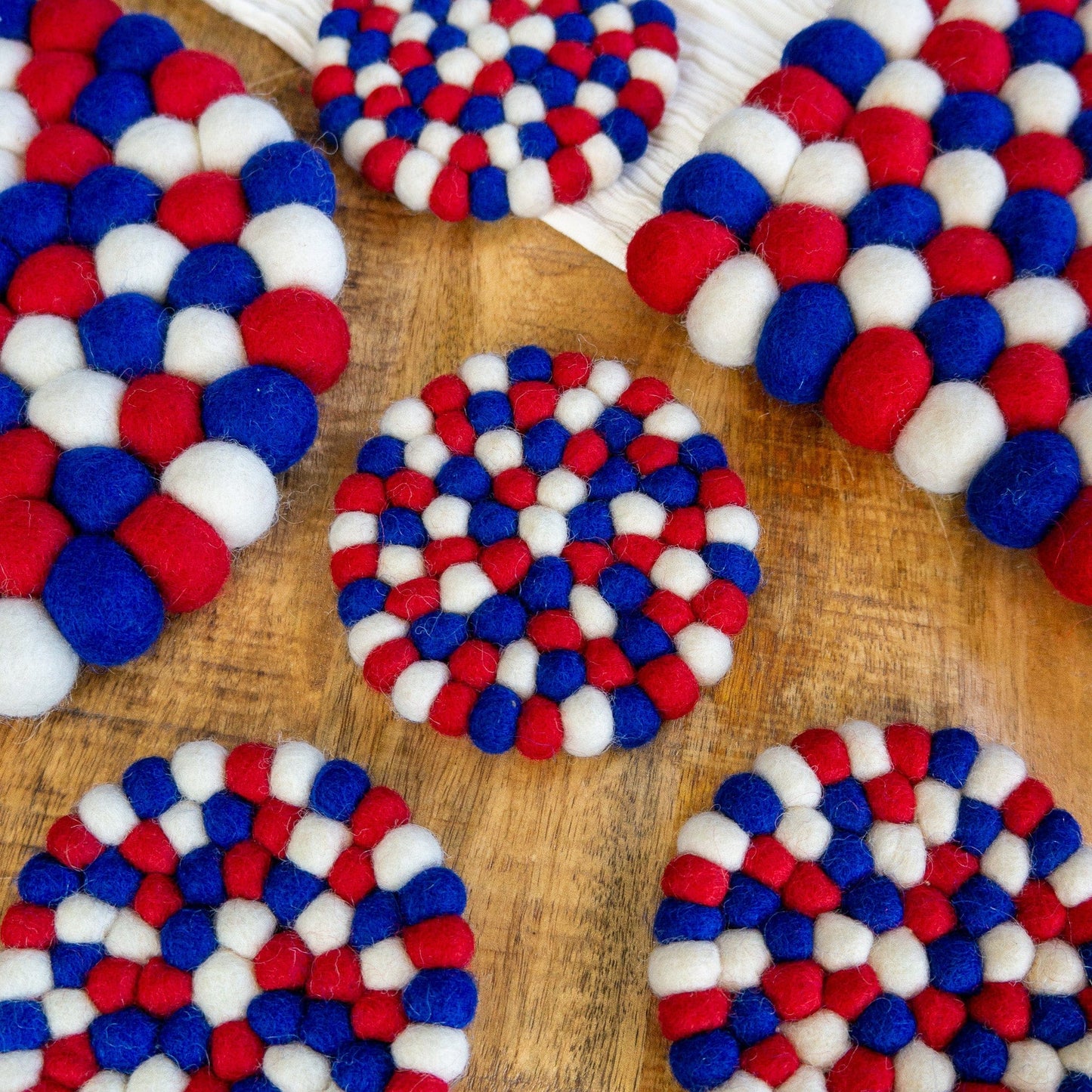 Red White and Blue Eco Coasters/Trivets