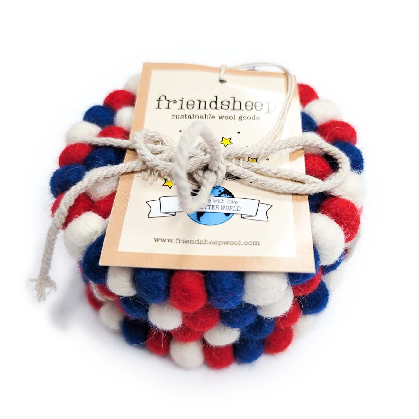 Red White and Blue Eco Coasters/Trivets