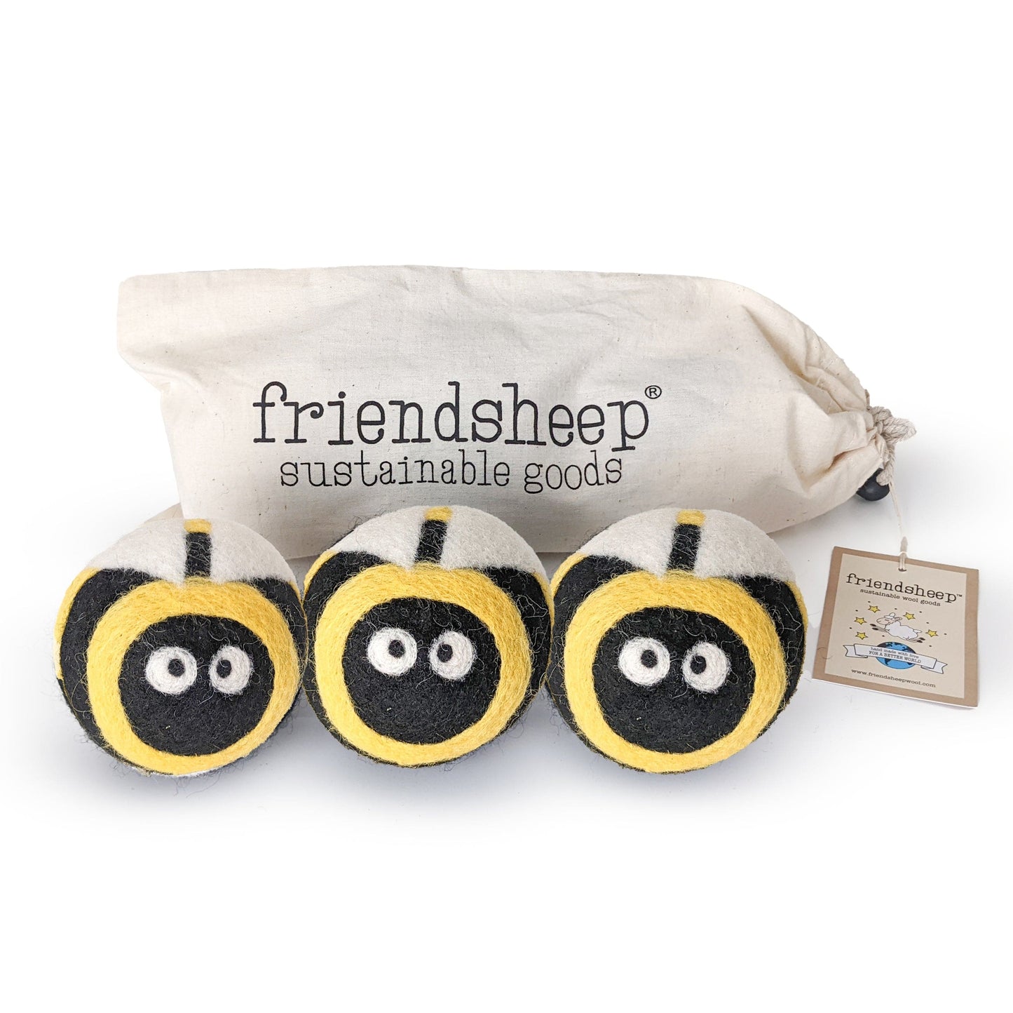 Bee Trio Dryer Balls