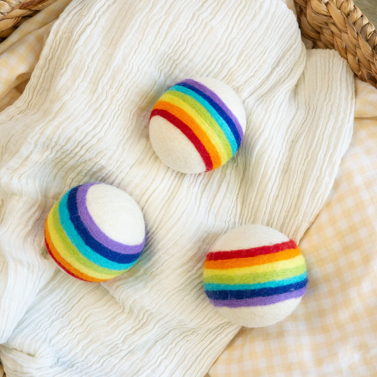 Classic Rainbow Trio Dryer Balls