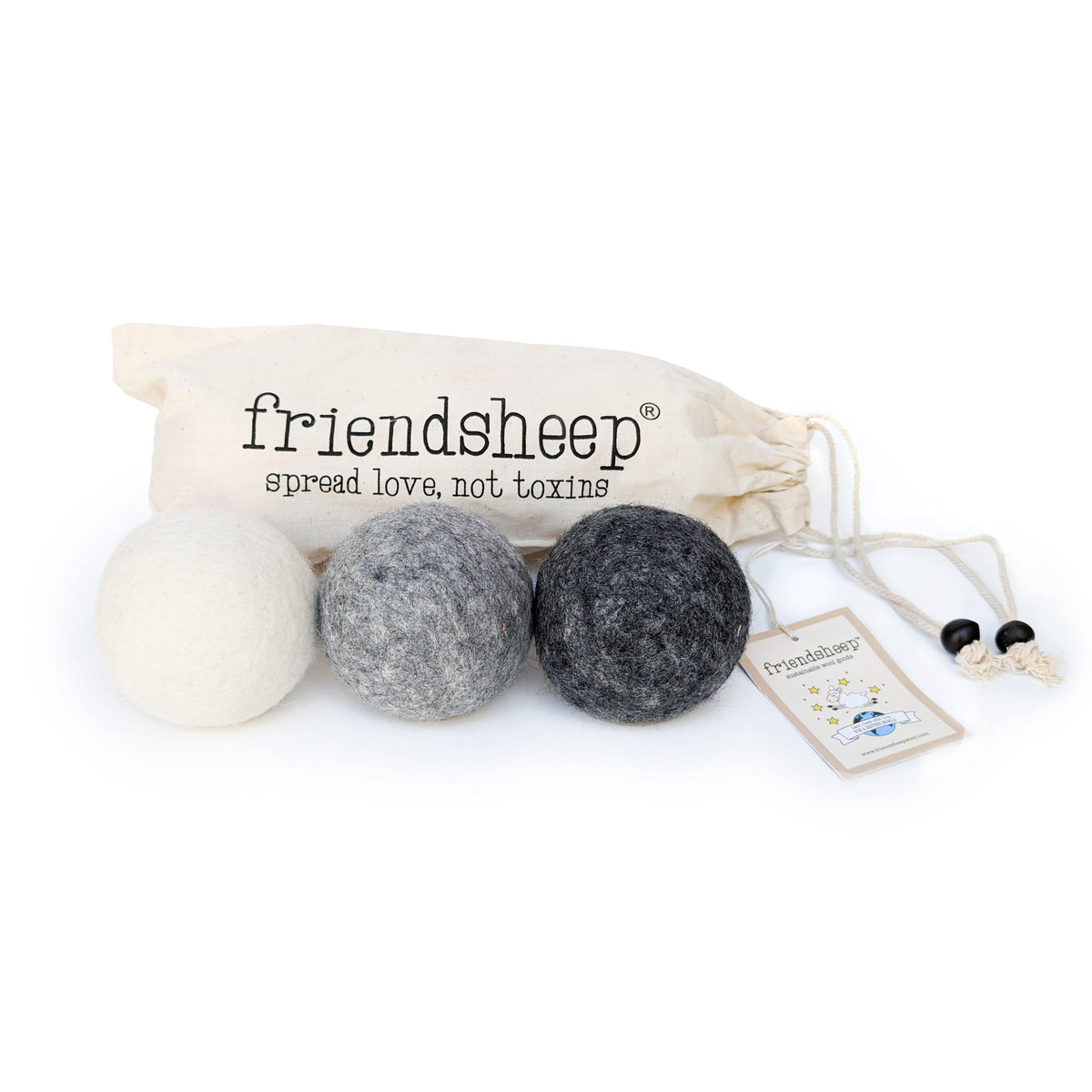 Grey Mix Trio Dryer Balls