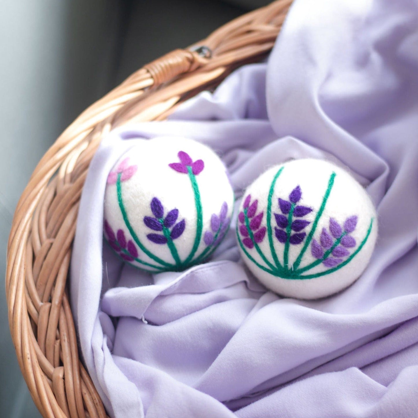 Lavender Fields Ladybug Dryer Balls