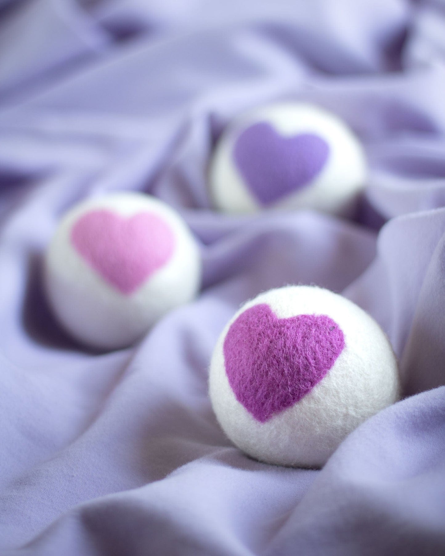 Lovely Day (Pink Hearts) Trio Dryer Balls