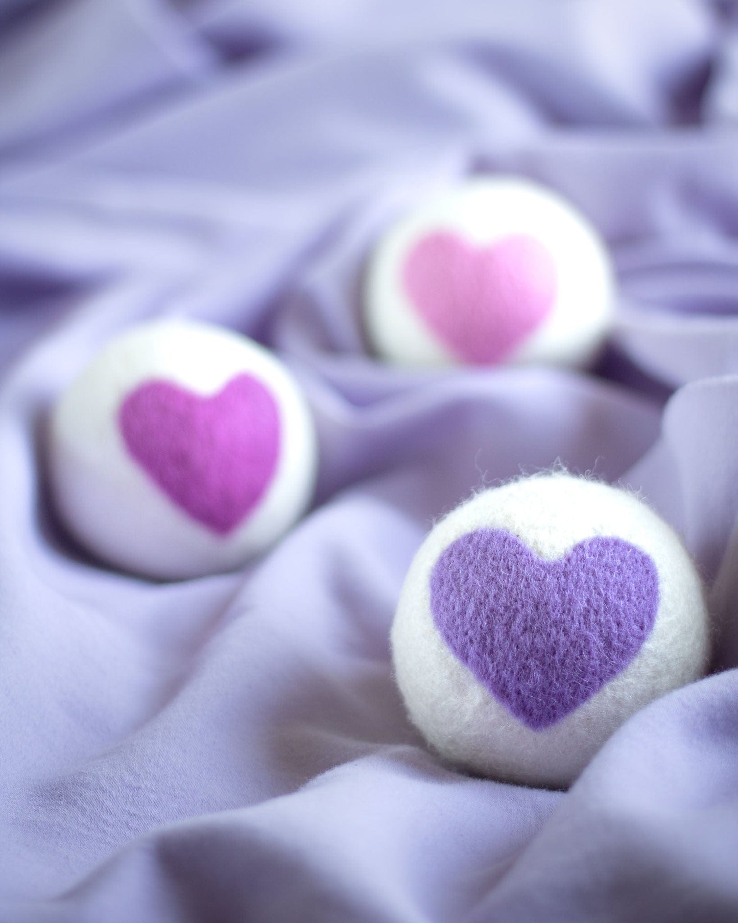 Lovely Day (Pink Hearts) Trio Dryer Balls